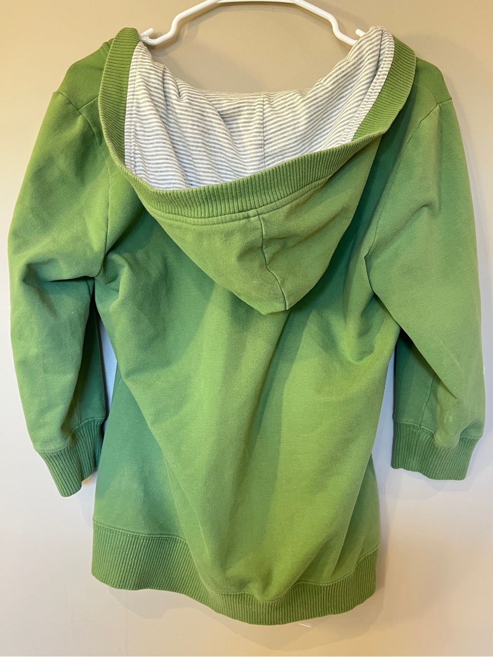 Tommy Hilfiger Green Zip Up Hoodie 3/4 Sleeve L Nautical Anchor Hooded Jacket - Picture 6 of 8